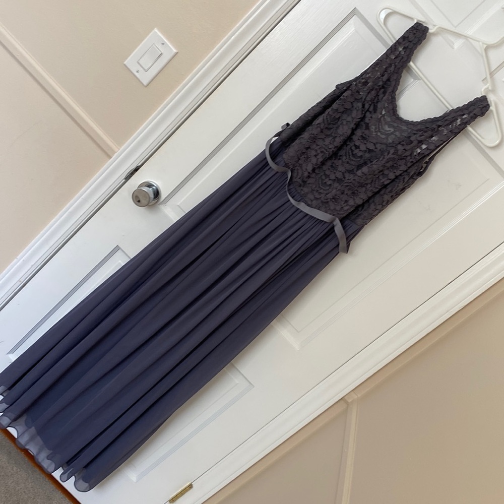 David’s Bridal Grey dress